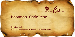 Moharos Csörsz névjegykártya